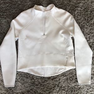 Lululemon white cropped quarter zip
